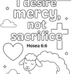 Hosea 6 6 Memory Verse Coloring Page – “I Desire Mercy, Not Sacrifice”