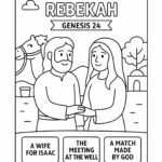 Isaac Marries Rebekah Coloring Page – Free Genesis 24 Printable for Kids
