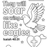 Isaiah 40 31 Memory Verse Coloring Page – “They Will Soar on Wings Like Eagles”