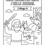 Jehu Anointed King and Jezebel’s Fall – Free Bible Coloring Page for Kids (2 Kings 9)