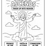 Jesus Ascends - Easter Magazine-Style Coloring Page