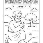 Jesus’ High Priestly Prayer – Free Bible Coloring Page for Kids (John 17)