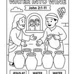 Jesus Turns Water into Wine – Free Bible Coloring Page for Kids (John 2:1–11)