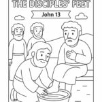 Jesus Washes the Disciples' Feet – Free Coloring Page (John 13)