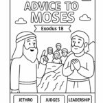 Jethro’s Advice to Moses Coloring Page – Free Exodus 18 Printable for Kids