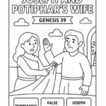 Joseph and Potiphar’s Wife Coloring Page – Free Genesis 39 Printable for Kids