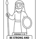 Joshua Bible Character Coloring Page – Free Printable for Kids (Joshua 1:1–9)