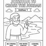 Joshua Crosses the Jordan Coloring Page – Free Joshua 1 Printable for Kids