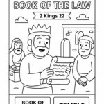 Josiah Finds the Book of the Law – Free Bible Coloring Page for Kids (2 Kings 22)