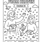 Manna and Quail from Heaven Coloring Page – Free Exodus 16 Printable for Kids