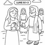 Mary Magdalene Bible Coloring Page – Free Printable for Kids (Luke 8:1–3)