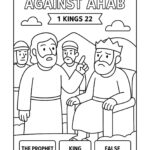 Micaiah Prophesies Against Ahab – Free Bible Coloring Page for Kids (1 Kings 22)