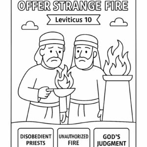 Nadab and Abihu Coloring Page – Free Leviticus 10 Printable for Kids
