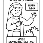 Naomi Bible Character Coloring Page – Free Printable for Kids (Ruth 18–9)
