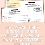 New Year Bible Lesson – Free Printable Memory Game & Activities for Kids
