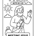 Paul (Saul) Bible Character Coloring Page – Free Printable for Kids (Acts 91–22)