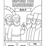 Peter and John Before the Sanhedrin – Free Bible Coloring Page (Acts 4)