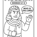 Pharaoh Bible Character Coloring Page – Free Printable for Kids (Exodus 5:1–2)