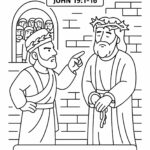 Pontius Pilate Bible Coloring Page – Free Printable for Kids (John 191–16)