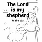 Psalm 23 1 Memory Verse Coloring Page – “The Lord Is My Shepherd”