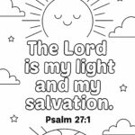 Psalm 27 1 Memory Verse Coloring Page – “The Lord Is My Light and My Salvation”