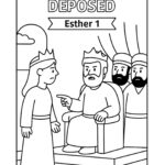 Queen Vashti Deposed – Free Bible Coloring Page for Kids (Esther 1)