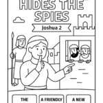 Rahab Hides the Spies Coloring Page – Free Joshua 2 Printable for Kids
