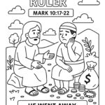 Rich Young Ruler Bible Character Coloring Page – Free Printable for Kids (Mark 1017–22)