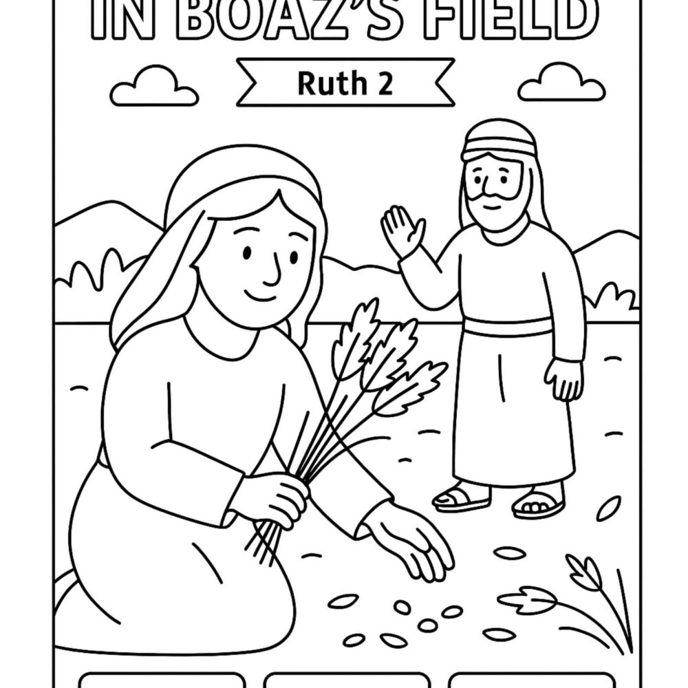 Ruth coloring page - Free Bible Worksheets