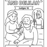 Samson and Delilah Coloring Page – Free Judges 16 Printable for Kids