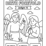 Samson’s Birth Foretold Coloring Page – Free Judges 13 Printable for Kids