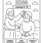Saul Anointed King Coloring Page – Free 1 Samuel 9–10 Printable for Kids