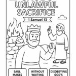 Saul’s Unlawful Sacrifice Coloring Page – Free 1 Samuel 13 Printable for Kids