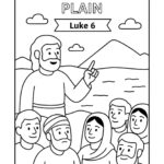 Sermon on the Plain – Free Bible Coloring Page for Kids (Luke 6)