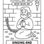 Silas Bible Character Coloring Page – Free Printable for Kids (Acts 1625–40)
