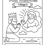 Solomon Asks for Wisdom – 1 Kings 3 Coloring Page (Free Printable)