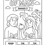 The Fall of Man Coloring Page – Free Adam and Eve Printable for Kids (Genesis 3)
