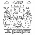 The Golden Calf Coloring Page – Free Exodus 32 Printable for Kids