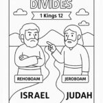 The Kingdom Divides – Free Bible Coloring Page for Kids (1 Kings 12)