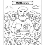 The Last Supper – Free Bible Coloring Page for Kids (Matthew 26)