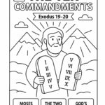 The Ten Commandments Coloring Page – Free Exodus 19–20 Printable for Kids