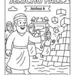 The Walls of Jericho Fall Coloring Page – Free Joshua 6 Printable for Kids