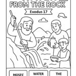 Water from the Rock Coloring Page – Free Exodus 17 Printable for Kids
