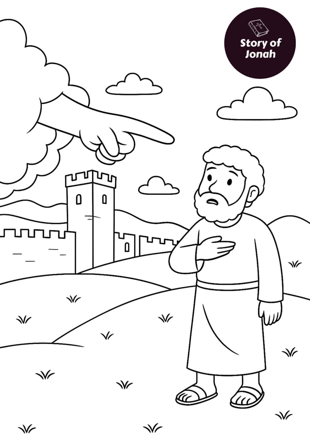 The Story of Jonah – Printable Coloring Page Series for Kids - Free ...