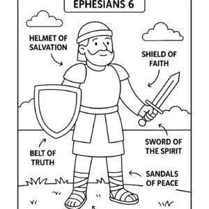 Armor of God Coloring Page – Ephesians 6 Printable for Kids