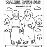 Enoch Walked with God – Free Coloring Page (Genesis 521–24)