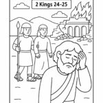 Fall of Judah Coloring Page – 2 Kings 24–25 Babylonian Exile Printable for Kids