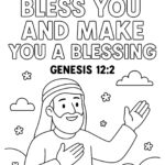 Genesis 12:2 Coloring Page – “I Will Bless You and Make You a Blessing” (Free Printable)