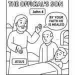 Jesus Heals the Official’s Son – Free Bible Coloring Page (John 4)