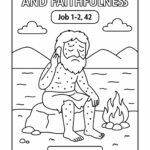Job’s Suffering and Faithfulness – Free Bible Coloring Page (Job 1–2, 42)